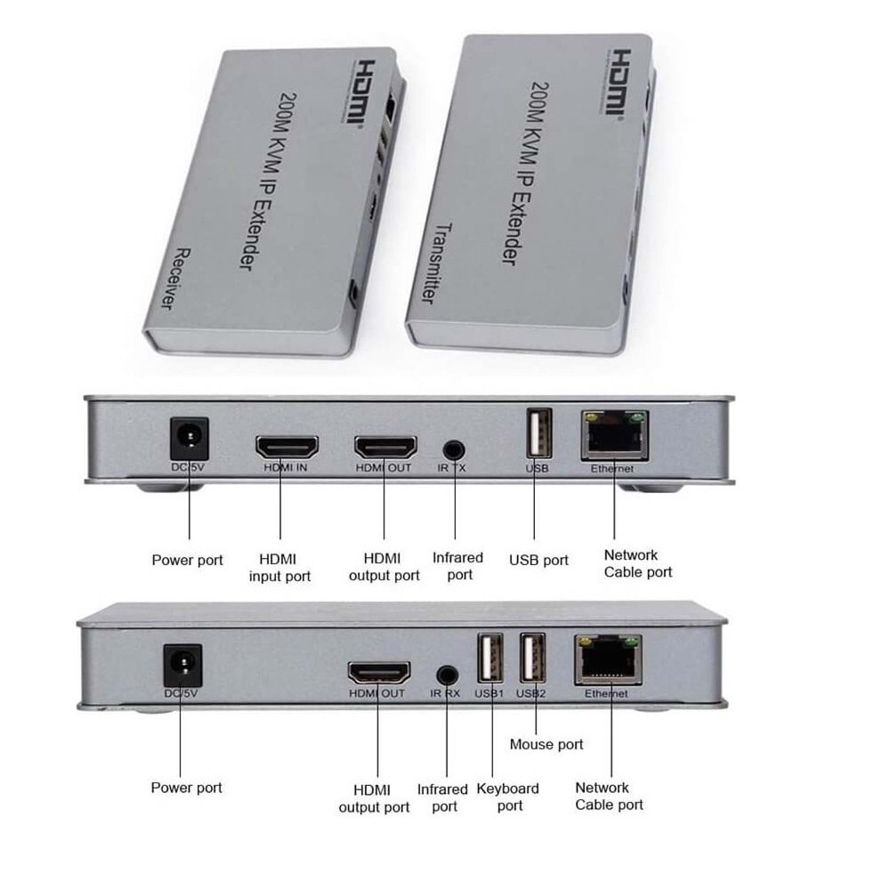 Netojen NT-5200 4K Hdmı Kvm Extender + Usb 200mt