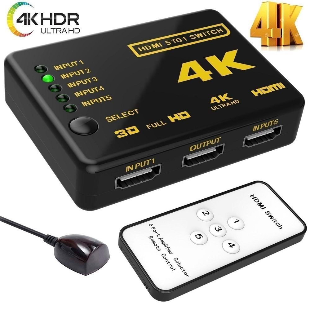 Netojen NT-214 5 Port Hdmı Switch 4K