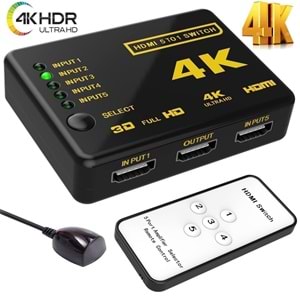 Netojen NT-214 5 Port Hdmı Switch 4K