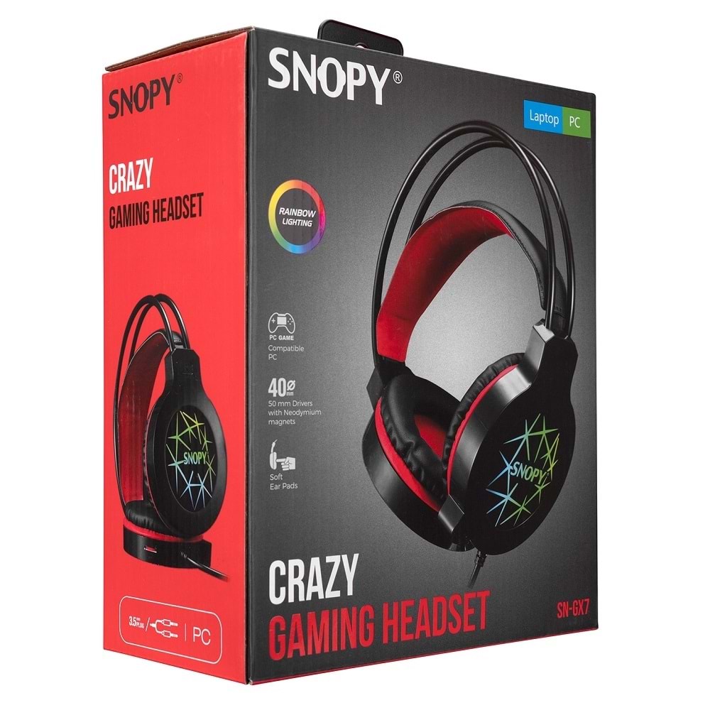 Snopy Sn-Gx7 Crazy Işıklı Mikrofonlu Oyuncu Kulaklık
