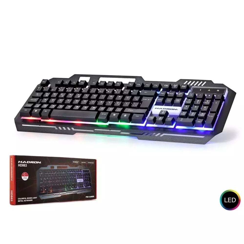 Hadron HD863 Led Işıklı Lights Oyun Game Gaming Klavye