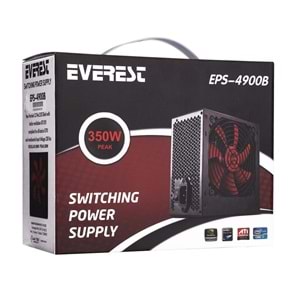 Everest Eps-4900B Peak-350W 3*Sata 6+4 Pın 12Cm Fanlı Power Supply
