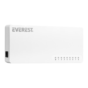 Everest EVERLINK ESF208 8 Port 10/100Mbps RTL8309 Chipset Fast Ethernet Masaüstü Switch Hub