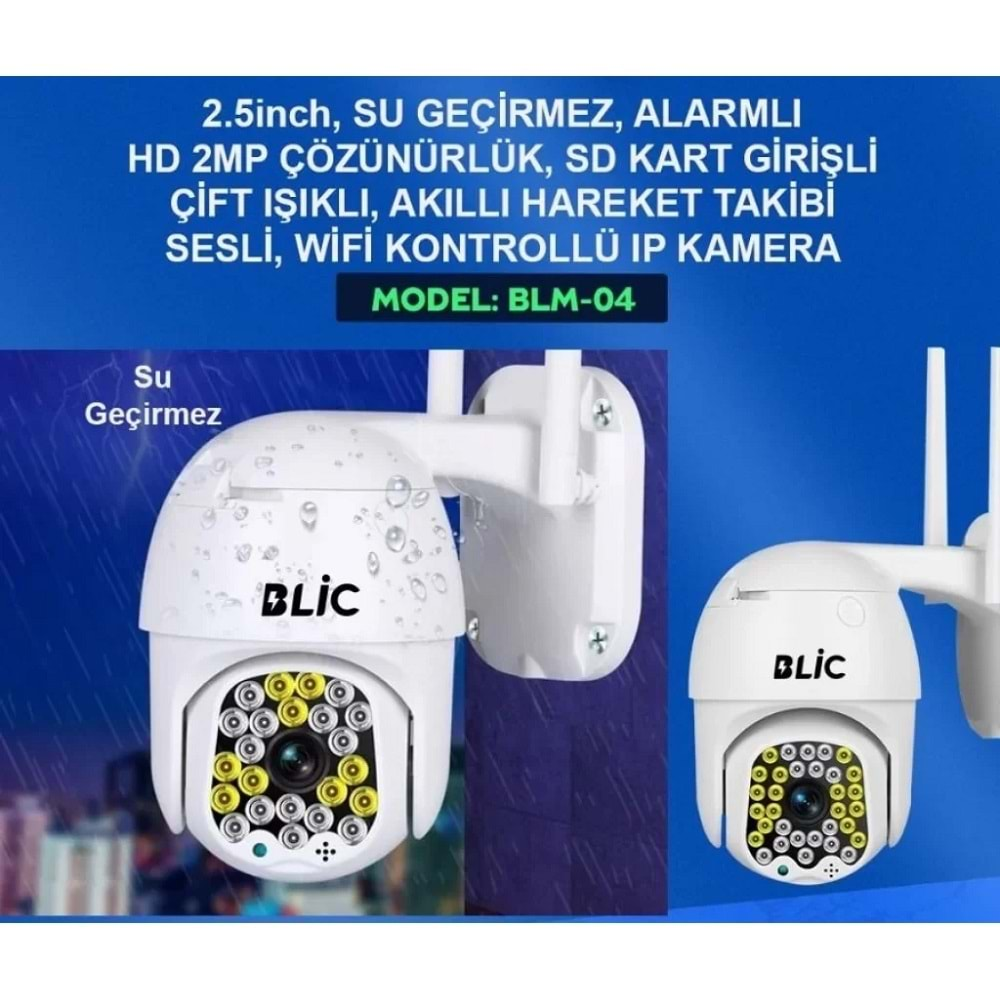 Blic BLM-04 2mp Dış Mekan 2 Antenli Hafıza Kartlı Wifili Güvenlik Kamerası