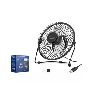 Hadron Hdx7252 Usb Metal Vantilatör 18Cm Siyah - Beyaz