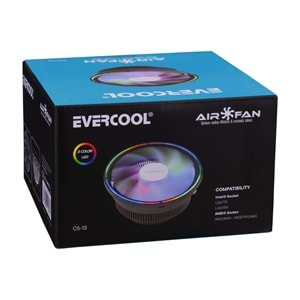 Evercoll CS-13 Combo İşlemci Fanı RGB`li