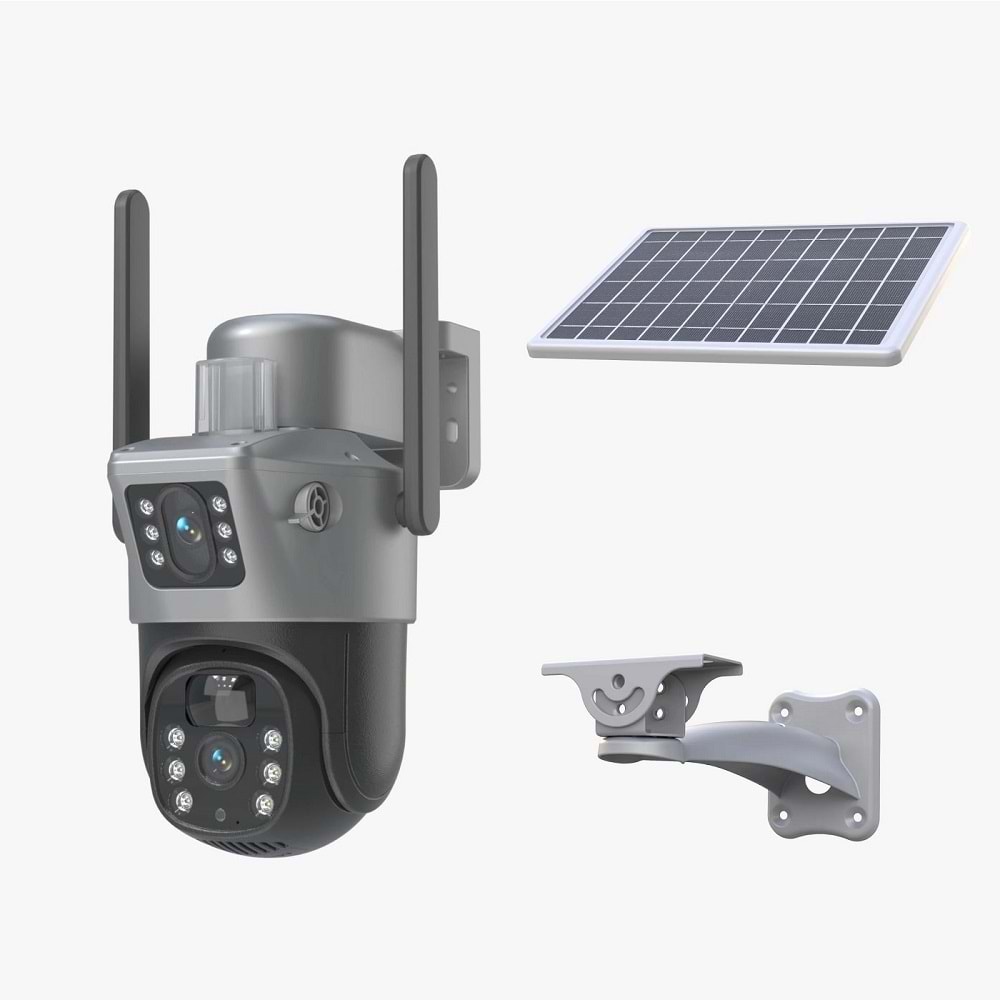 Blic BLM-63 4mp 4G Sim Kartlı +7.5W Solar + Dual Lens + Hafıza Kartlı + Güvenlik Kamerası