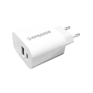 Sprange PTC18 Hızlı Şarj Destekli USB-C PD Şarj Başlık Real 25W