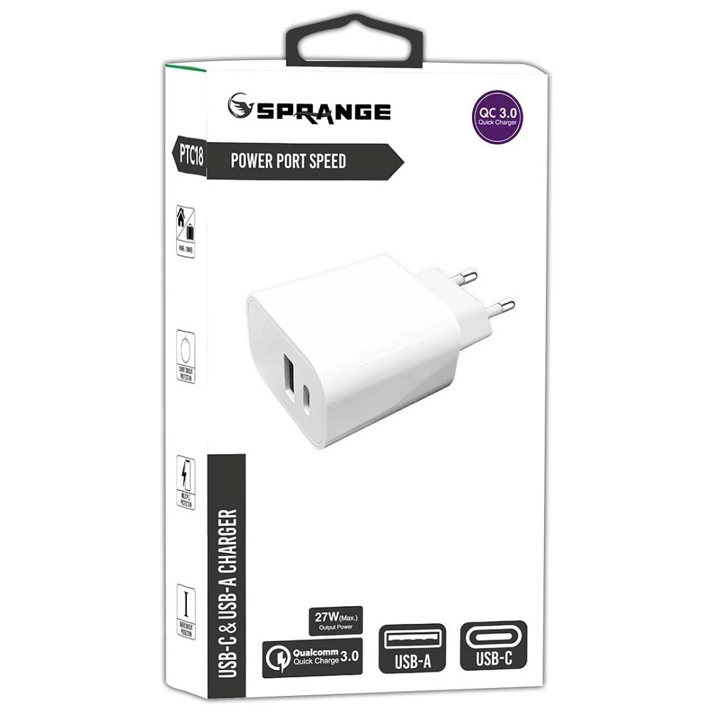 Sprange PTC18 Hızlı Şarj Destekli USB-C PD Şarj Başlık Real 25W