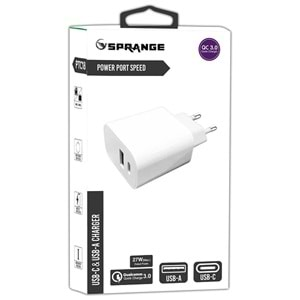 Sprange PTC18 Hızlı Şarj Destekli USB-C PD Şarj Başlık Real 25W