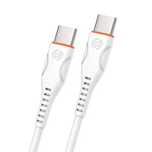 S-link SL-EC38PD TypeC to TypeC Kablolu 38W PD + USB QC3.0 Beyaz Araç Şarj Cihazı