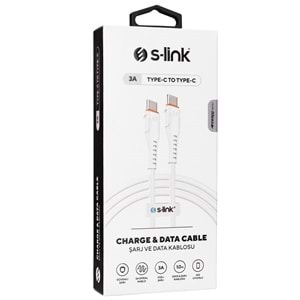 S-link SW-C130 1m 60W TypeC to TypeC Hızlı Data + Şarj Kablosu