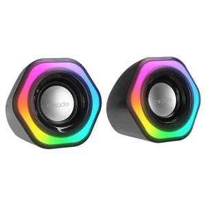 Mikado MD-176 Siyah RGB Aydınlatmalı USB + 3.5mm Speaker