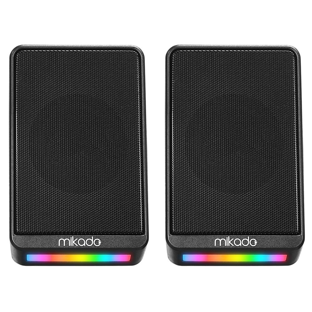 Mikado MD-178 Siyah RGB Aydınlatmalı USB + 3.5mm Speaker