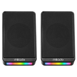 Mikado MD-178 Siyah RGB Aydınlatmalı USB + 3.5mm Speaker