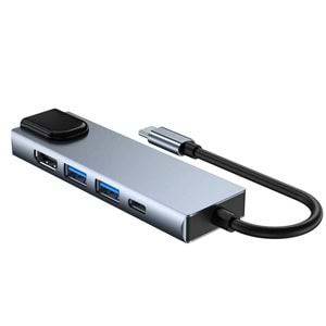 Hadron HDX7831 Type-C Hdtv Combo Hdmı 4K 30hz + Type-C + 2*usb3.0 + Lan 5in1