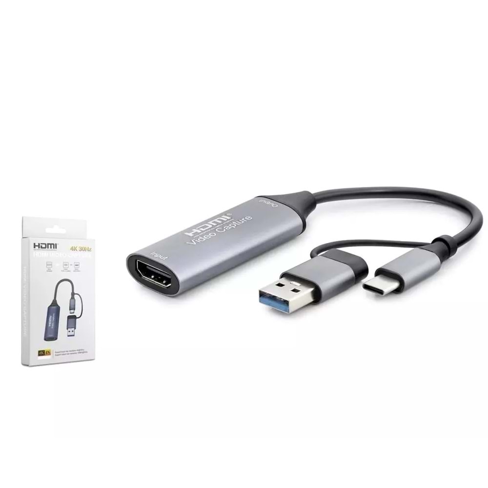 Hadron HDX7844 Hdmı Video Capture Type-C + Usb 4K Görüntü Aktarıcı