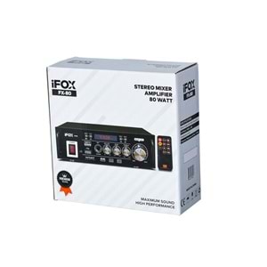 İfox FX-80 - 80 Watt / Tek Bölgeli / Usb / Bass-Tiz Kontrol / Amfi