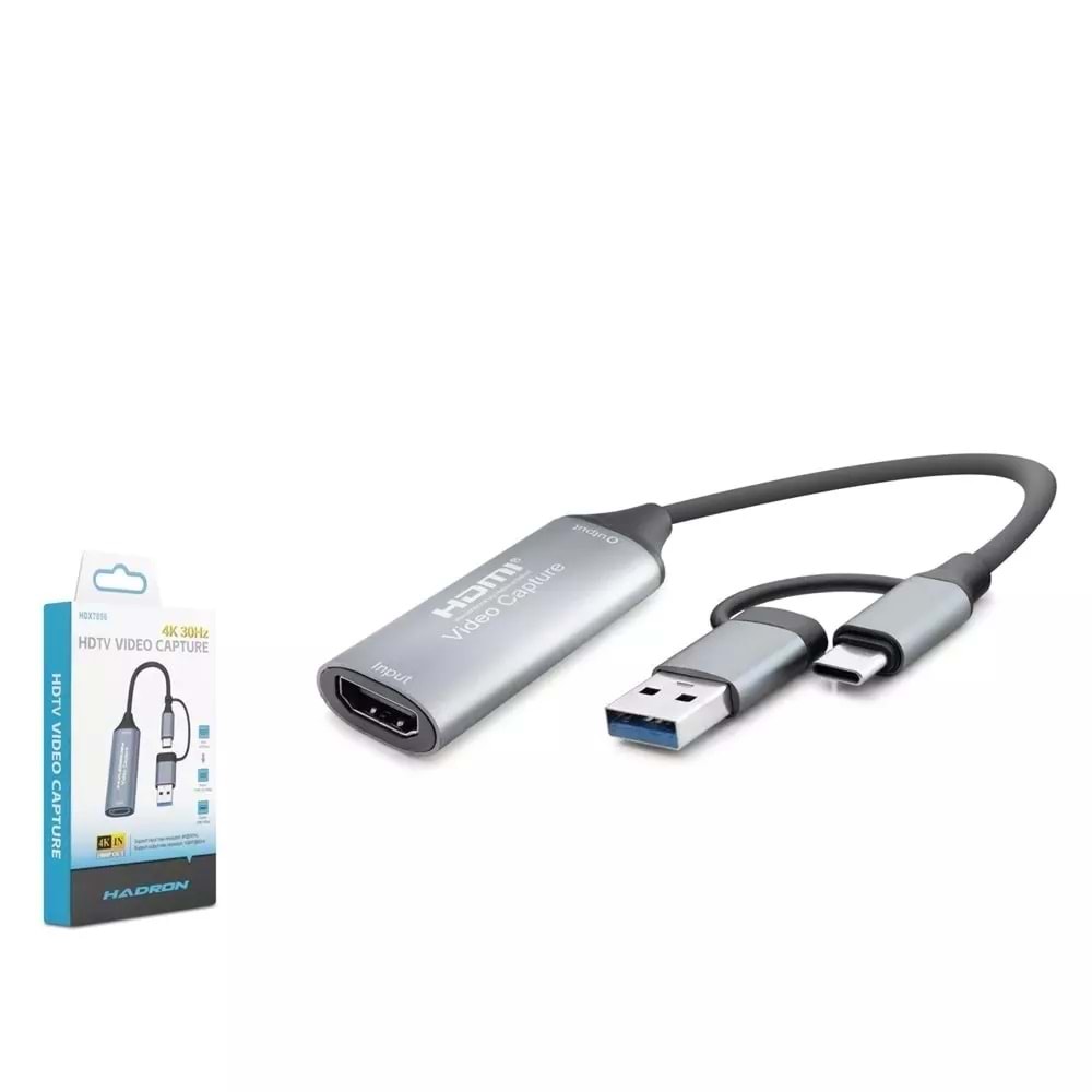 Hadron HDX7856 Hdmı Video Capture Type-C + Usb 4K Görüntü Aktarıcı
