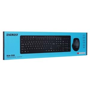 Everest KM-510 Kablosuz Q Multimedia Klavye + Mouse Set