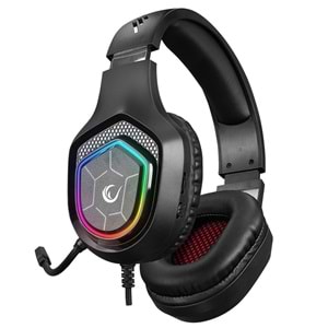 Rampage RM-K90 VECTOR Siyah RGB Led 3.5mm Gaming Mikrofonlu Oyuncu Kulaklığı
