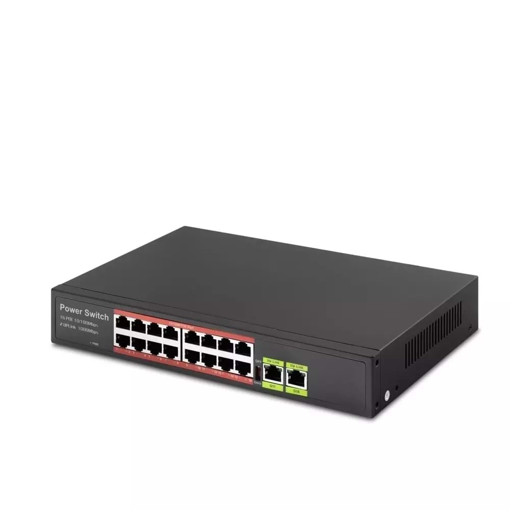 Hadron Hd16 Poe Switch 2Uplink 16+2 10/100/1000 Mbps 16Port