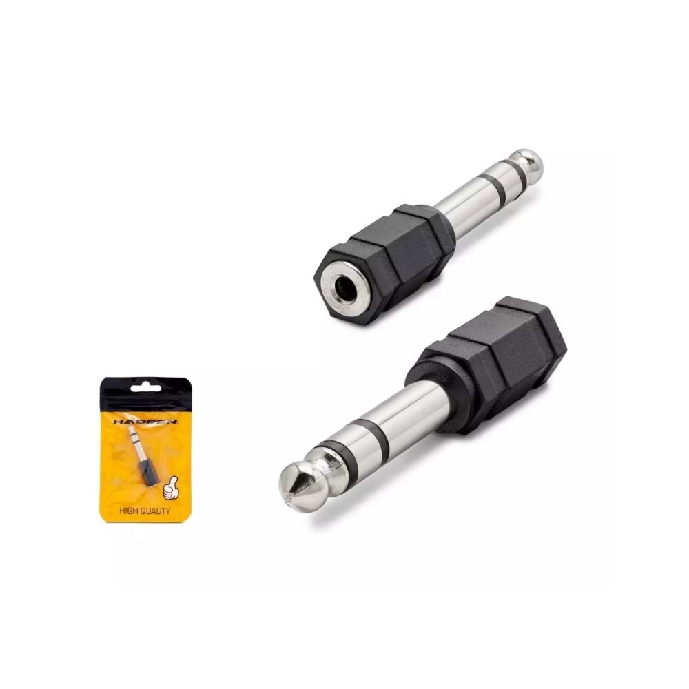 Hadron Hdx1265 6.35Mm To 3.5Mm F Çevirici Enstrüman Gitar Siyah