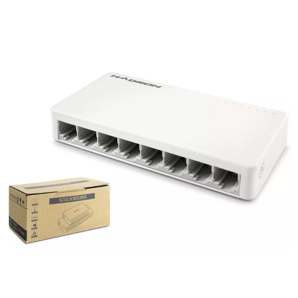 Hadron Hdx1365 8 Port Gigabit Ethernet Switch 10/100/1000Mbps