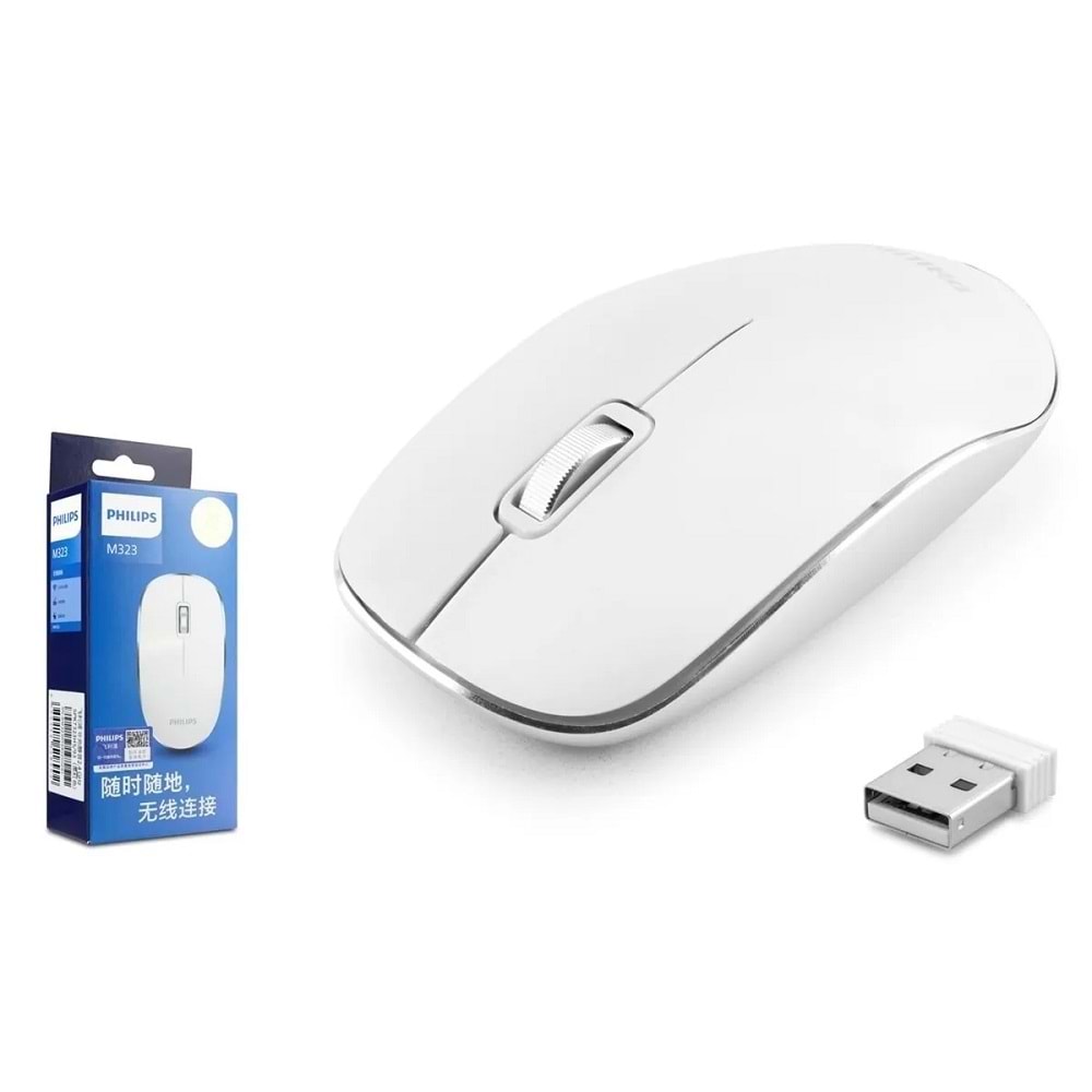 Philips Spk7323ws Wireless Mouse Sessiz Beyaz