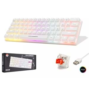 Hadron G508R Beyaz Mekanik Red Switch Rgb Oyuncu Klavye