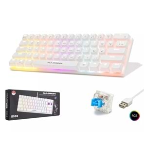 Hadron G508B Beyaz Mekanik Blue Switch Rgb Oyuncu Klavye