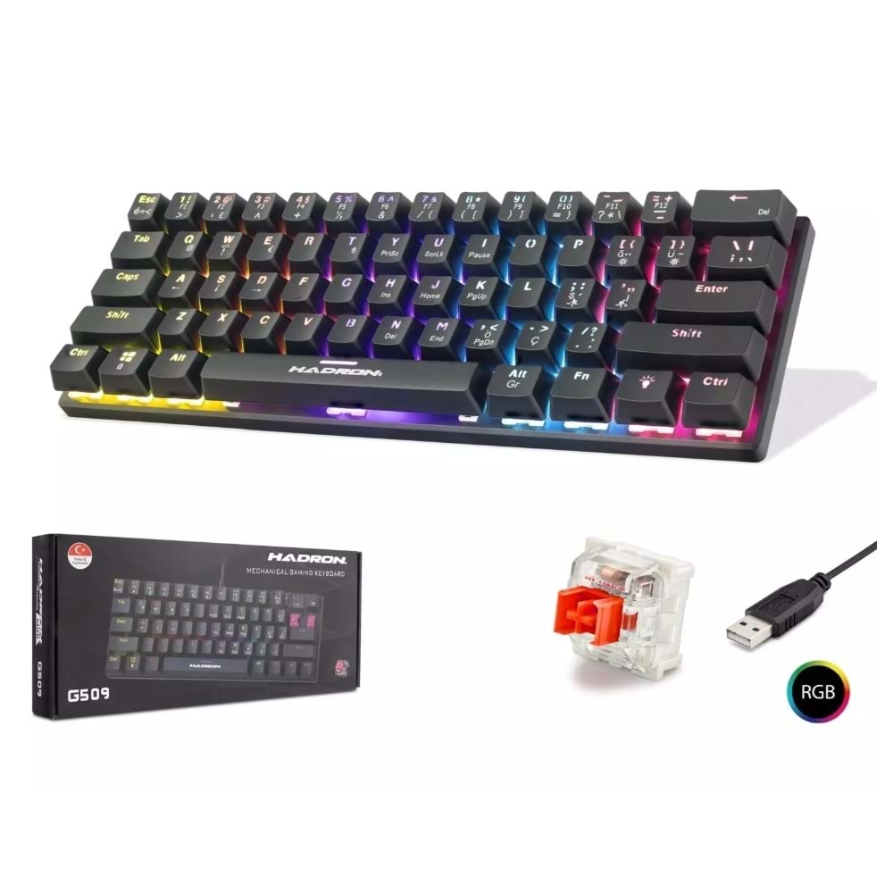 Hadron G509R Siyah Mekanik Red Switch Rgb Oyuncu Klavye
