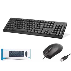 Nodar KM501 Kablolu Klavye ve Mouse Set Siyah