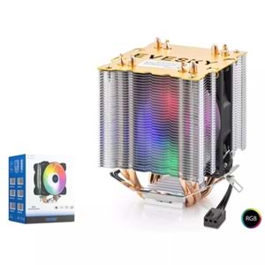 Nodar Nd2604 Kule Tipi RGB İşlemci Fanı -2 Fanlı 4 Bakırlı