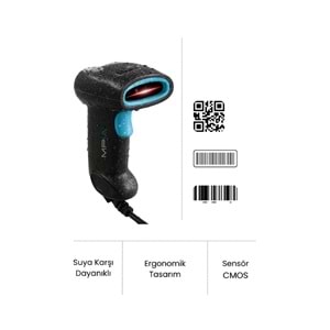 Mpia BS-1 USB Kablolu 1D/2D Barkod & Karekod Okuyucu