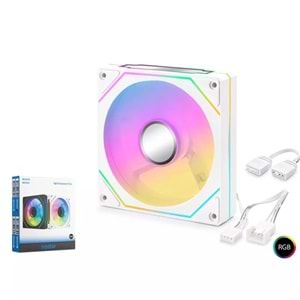 Nodar Nd2651 Kasa Fanı 4Pro İç ve Dış Parıltı Argb 12Cm Beyaz