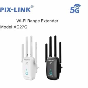 Pix-Link LV-AC27Q AC1200 Dual Band WiFi Sinyal Güçlendirici Repeater 1200Mbps