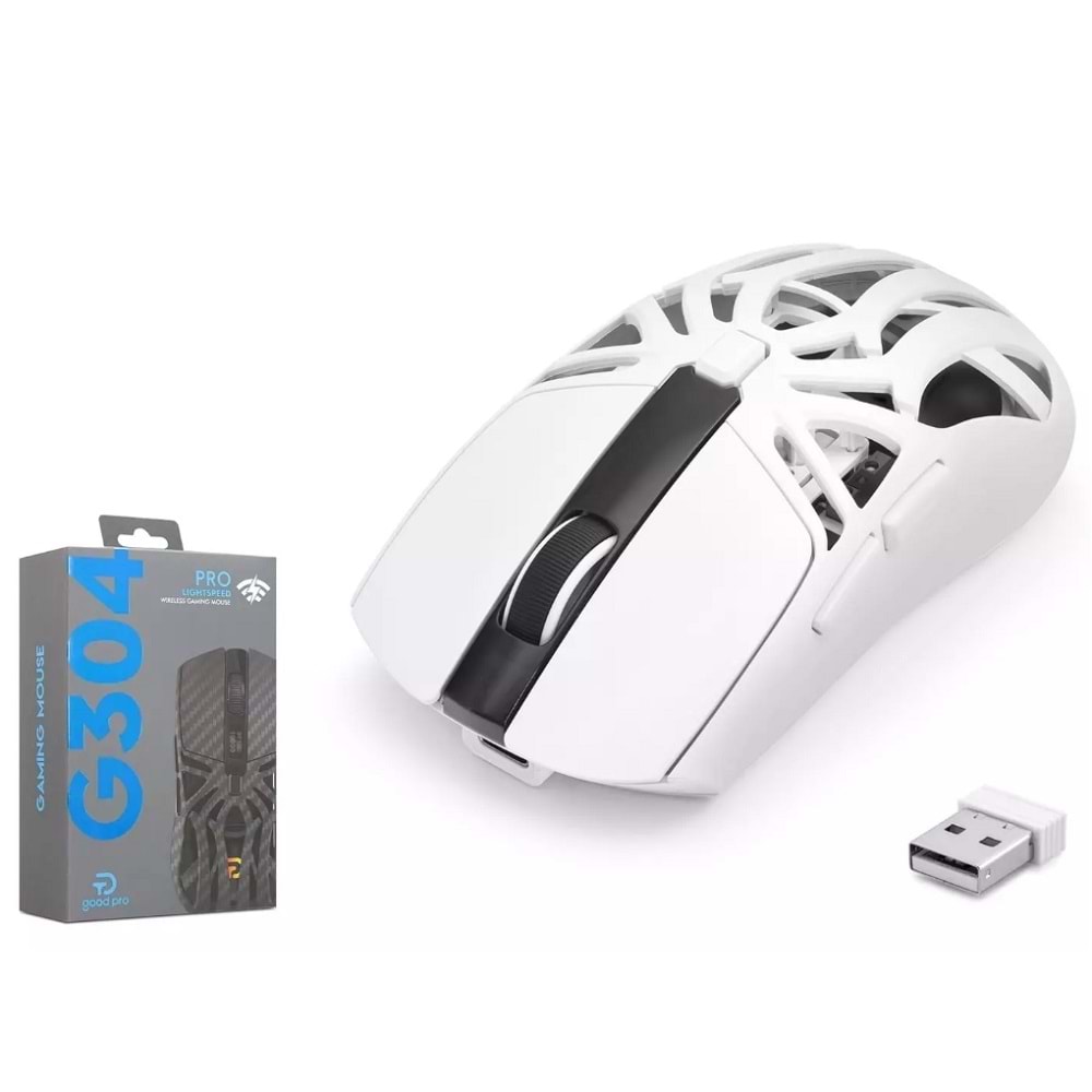 Hadron G304W Gaming Hafif Mouse TRI Mod 10000 DPI - Beyaz