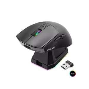 Mofan MF1215B Kablosuz Gaming RGB Mouse Şarj Standlı - Siyah