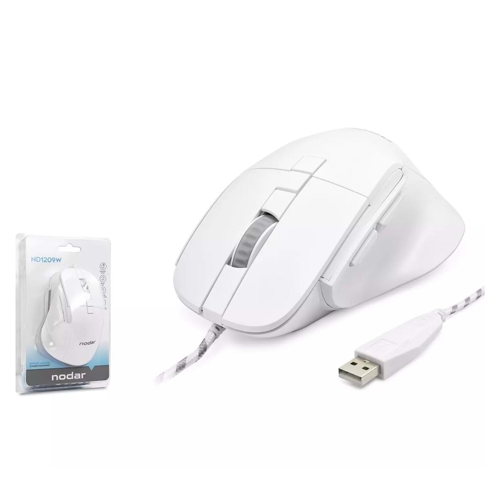 Nodar ND1209W Gaming Mouse 3600 DPI - Beyaz