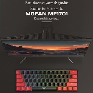 Mofan MF1701BR Gaming Mekanik RGB Klavye Blue Switch - Siyah Kırmızı