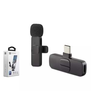 Hadron HDX2783 Type-C Kablosuz Mikrofon - Siyah