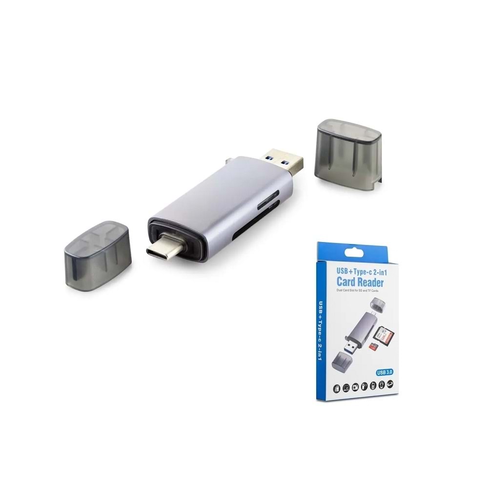 Hadron HDX7031 USB & Type-C USB 3.0 Kart Okuyucu SD / MicroSD