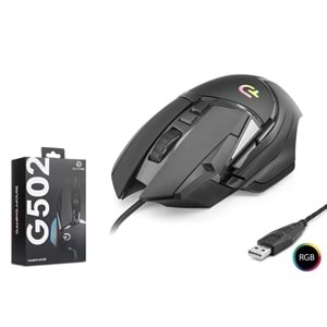 Nodar Good PRO G502 Gaming Mouse 7200 DPI 6 Tuş 1000 Hz RGB - Siyah