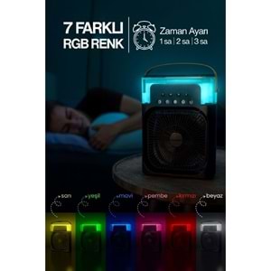 Concord MS-55s Siyah Hava Nemlendirici RGB Işıklı Soğutucu Fan