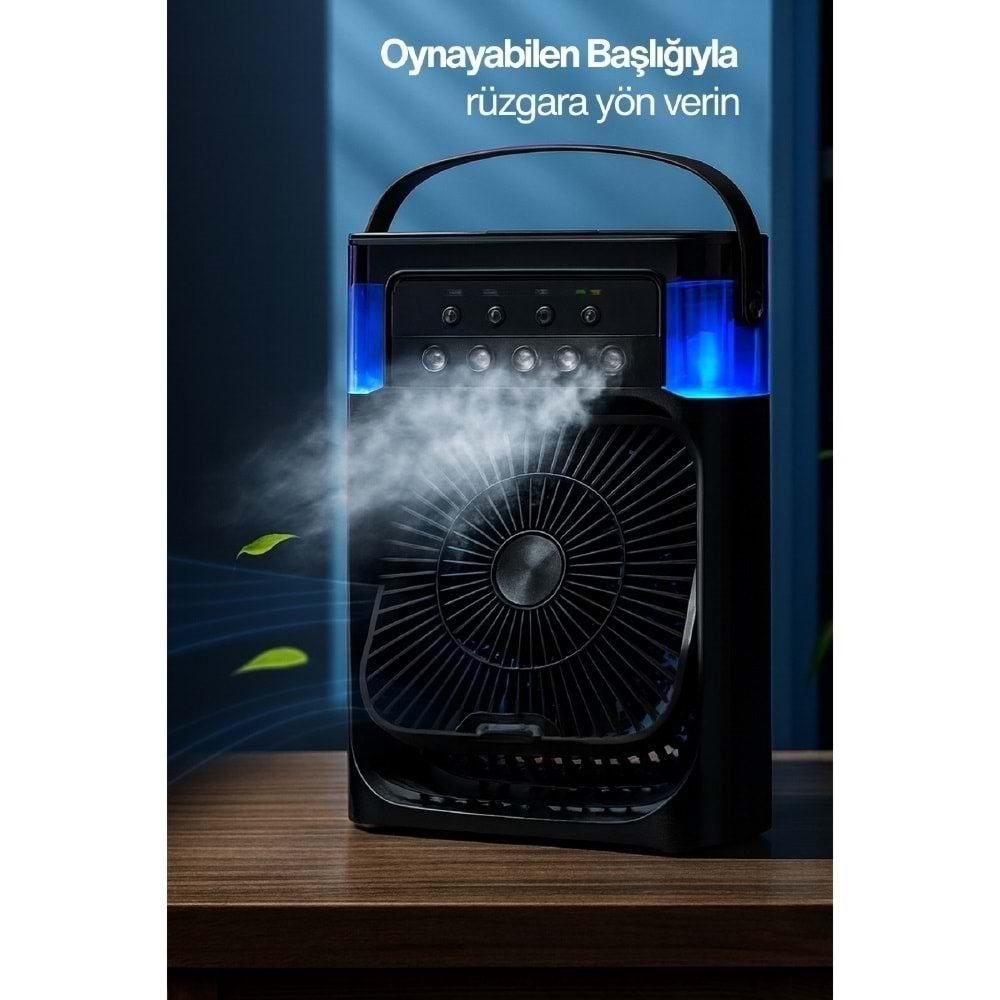 Concord MS-55s Siyah Hava Nemlendirici RGB Işıklı Soğutucu Fan