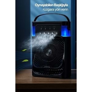Concord MS-55s Siyah Hava Nemlendirici RGB Işıklı Soğutucu Fan