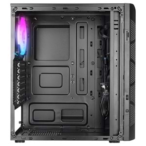 Everest CREST V1 Mesh Temperli Camlı 4x12cm Auto RGB Fan ATX Mid-T Gaming Oyuncu Kasası- Powersız