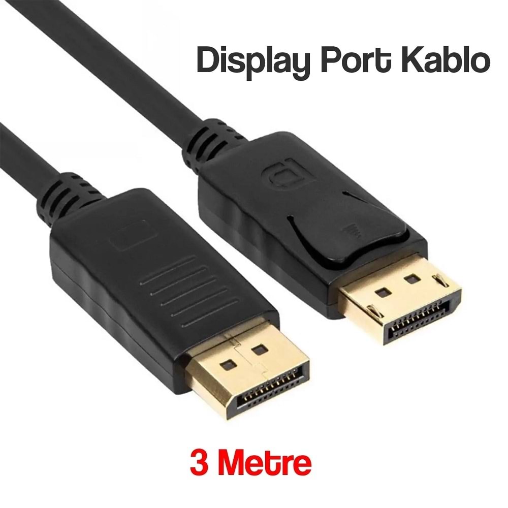 Hadron HDX7798 DisplayPort Görüntü Kablosu 4K 3 mt