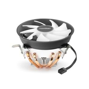 Nodar ND2600 CPU Fan Hava Soğutucusu Combo Tek Fanlı 120 mm Siyah Beyaz